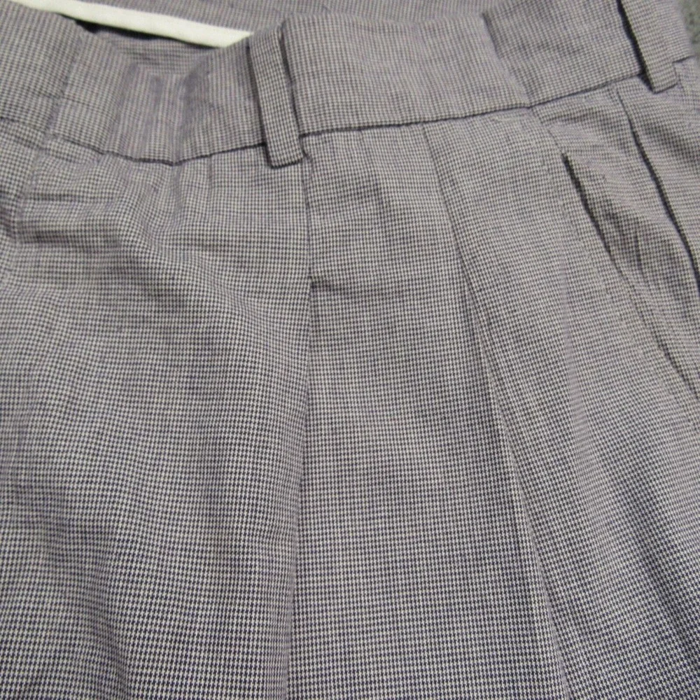 Vintage Cross Creek Pants Men 37x28 Cuffed Micro Houndstooth Pleated Made in USA
